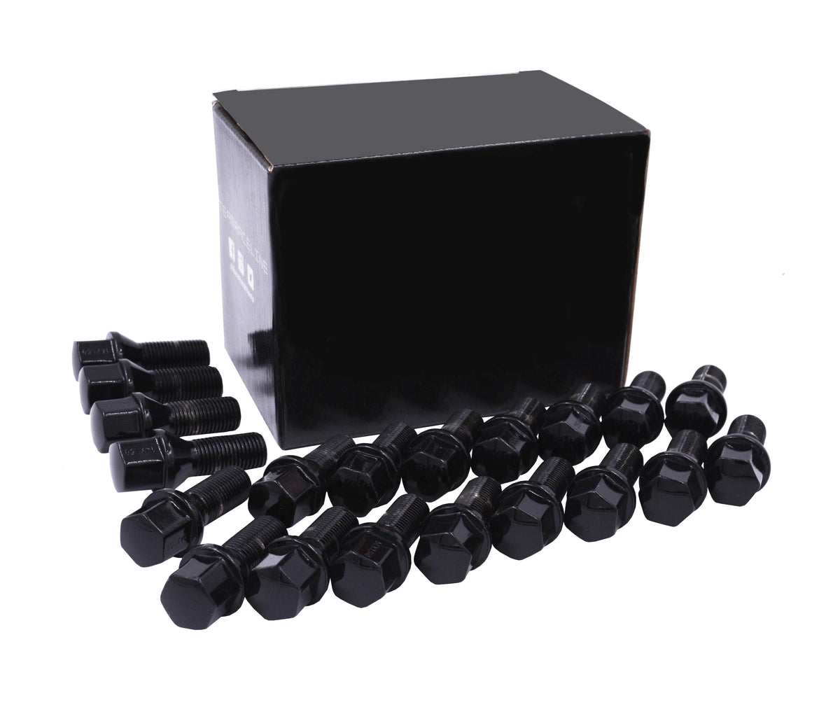 L791820BK (14x1.50) Black Conical Lug Bolt 1.1"